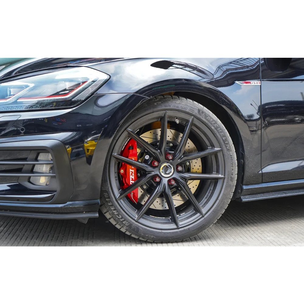 Caliper Big Brake Kit 4 Piston Caliper with 2-Piece Disc Rotor 355x28mm Brake Caliper for GOLF 7R MK7 MK7.5 GOLF R GOLF8 MK8